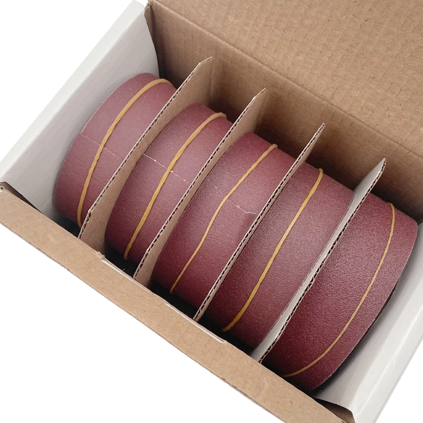 5 Cuộn Xay Giấy Nhám Khô Xay Emery Băng Chà Nhám Drawable Giấy Nhám Kèm Hộp Đựng Vải