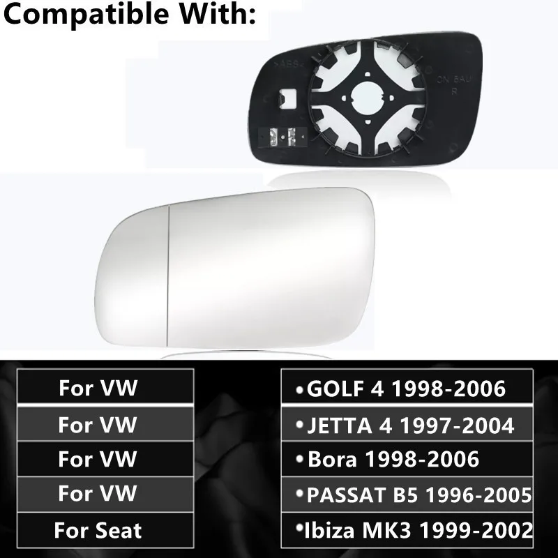 Espejo retrovisor calefactable lateral para coche, cristal izquierdo y derecho, blanco y azul, para vw Golf 4 JETTA MK4 Passat B5 Bora 1J 1857521   1J 1857522