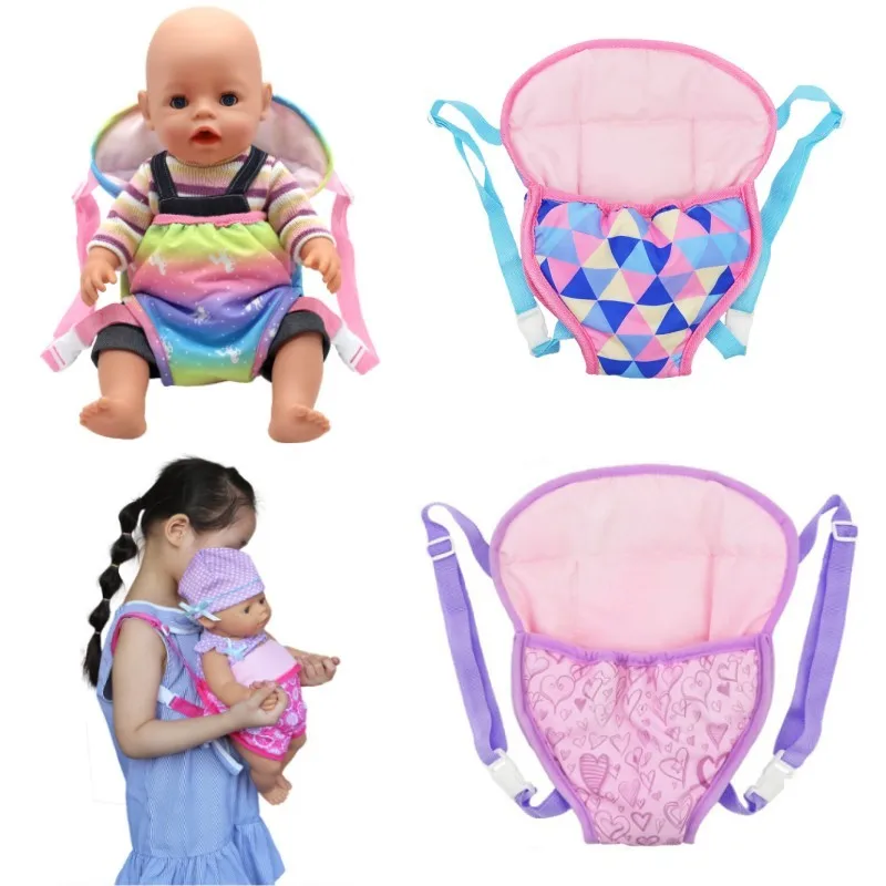 Puppenrucksack für 43 cm große Puppen, Mini-Tragetasche, Anzug für Babys, geeignet für 18-Zoll-Puppen, Mädchengeburtstagsgeschenk, Puppentasche