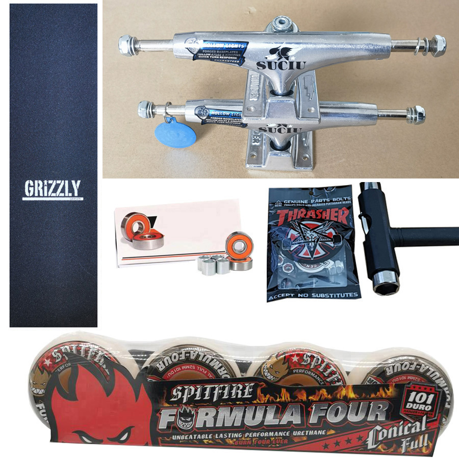 สเก็ตบอร์ด SPITFIRE ล้อ Forged THUNDER รถบรรทุก คุณภาพดี แบริ่งเหล็กโปรโครเมี่ยม เทปจับ 5.25 นิ้ว