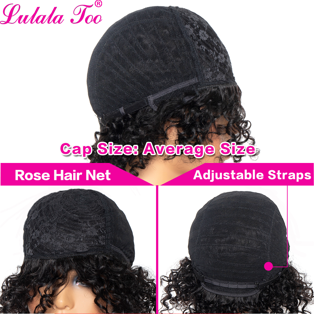 Kinky Curly Bob Peruca Curta para Mulheres, Perucas de Cabelo Humano, Perucas Remy Brasileiras, Cor Natural, Cabelo Yepei, Densidade 150%