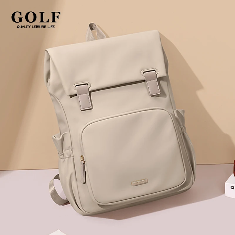Mochila de GOLF para mujer, mochila antirrobo para ordenador portátil, compartimento de 16 pulgadas para trabajo, elegante y bonita bolsa de viaje para portátil, resistente al agua