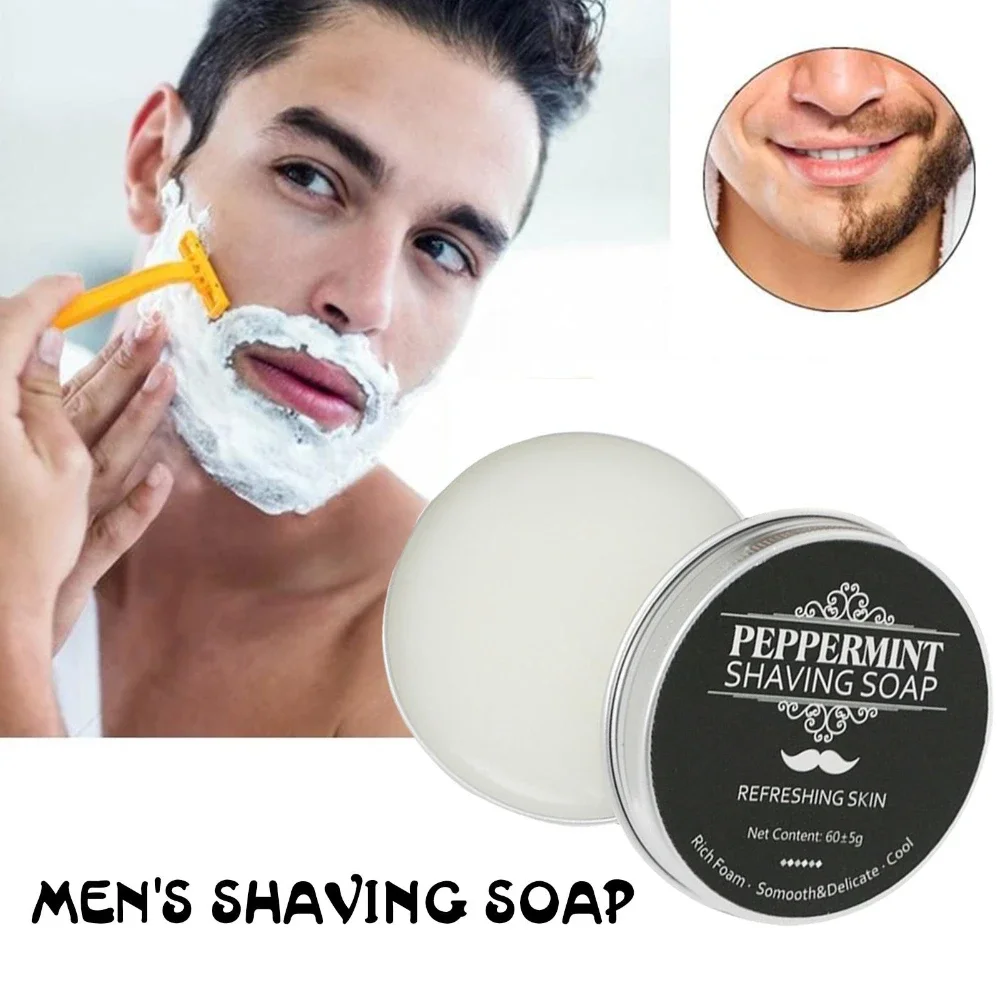 Sapone da barba per orecchie fatto a mano dalla consistenza liscia - Crema da barba in schiuma organica per uomini Freschezza del viso e mantenitore per la pulizia
