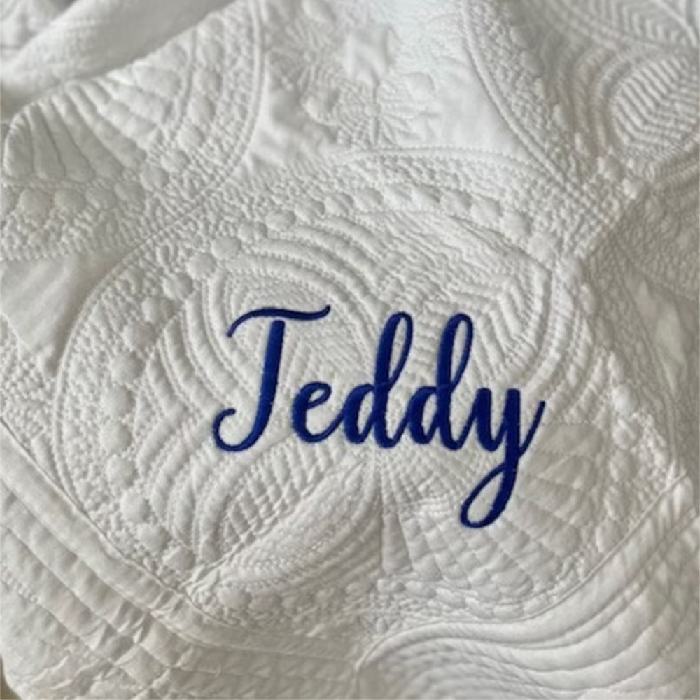 Colchas do berçário do bebê com nome bordado, cobertor personalizado da criança, Monogrammed, presente recém-nascido, meninos e meninas
