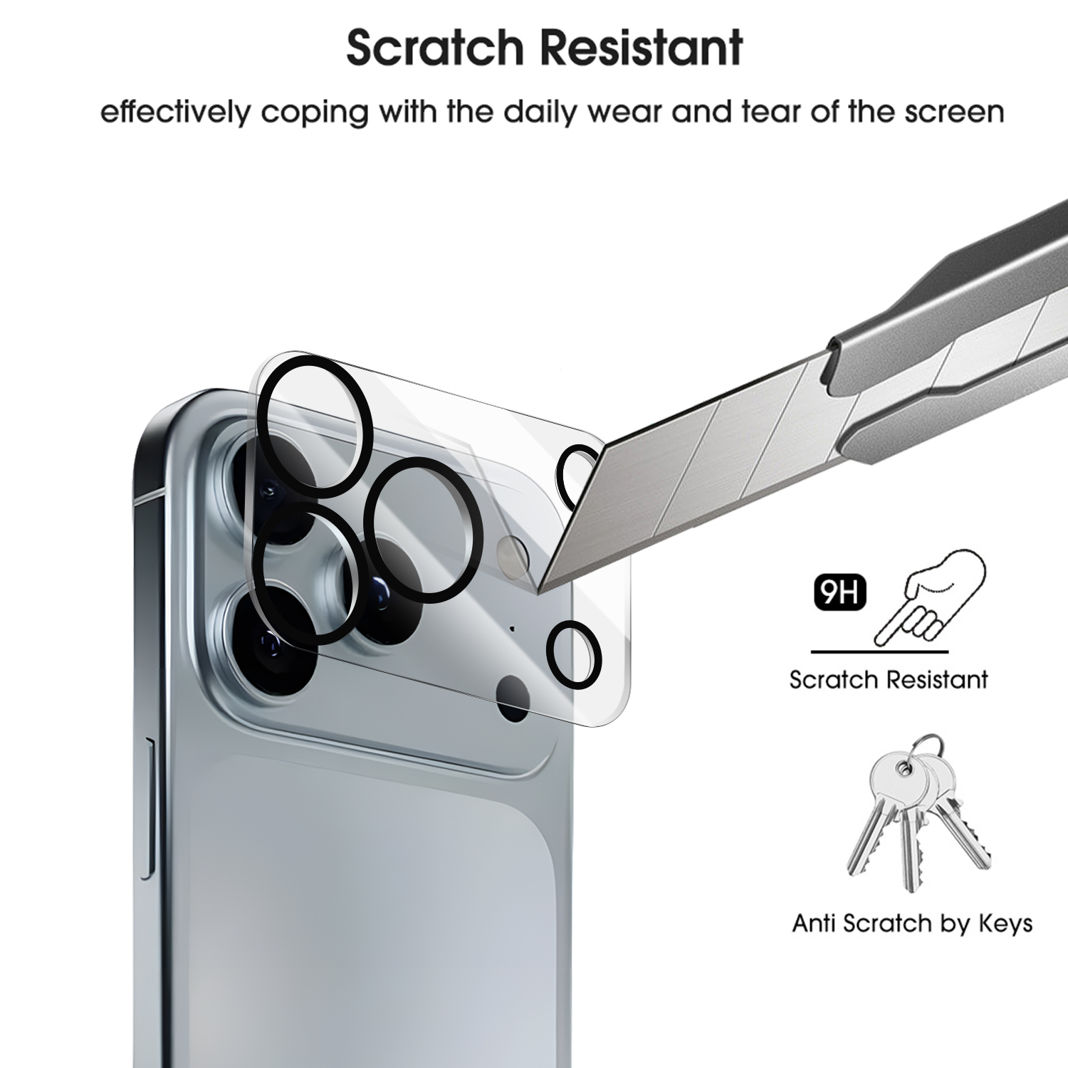 3PCS Tempered Glass Camera Lens Protectors for IPhone 17 ProMax/17 Pro/17 Air/16 Plus HD Clear Waterproof Lens Protective Films