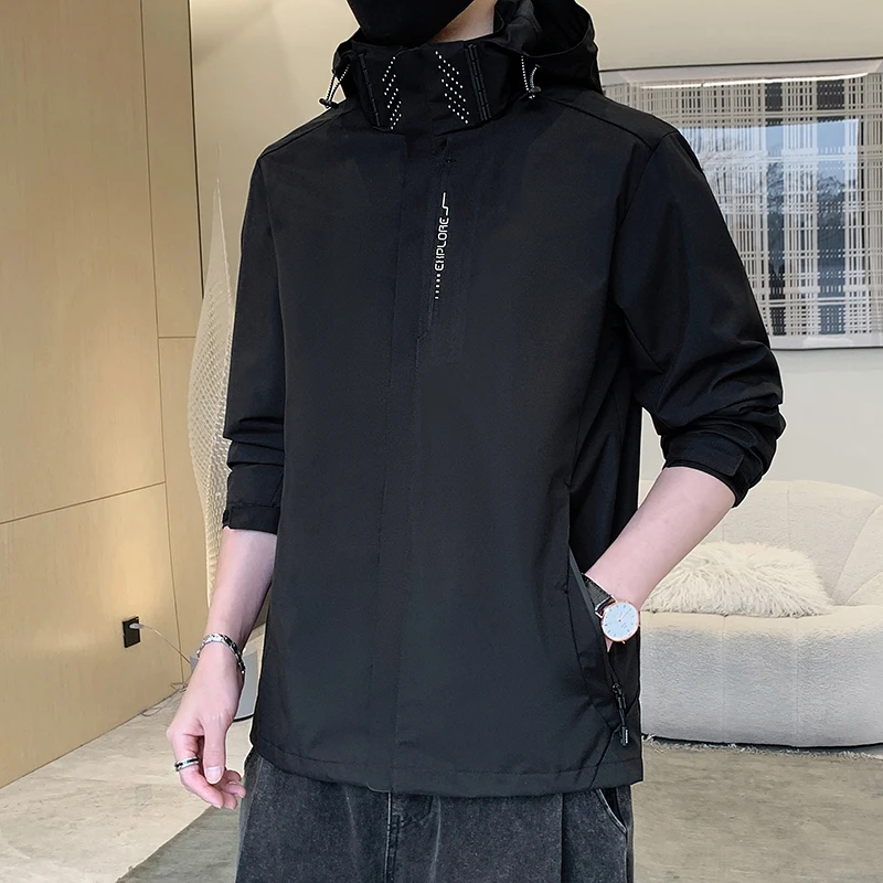 Chaqueta informal para hombre y mujer, abrigo cortavientos impermeable y a prueba de viento, moda coreana, primavera y otoño