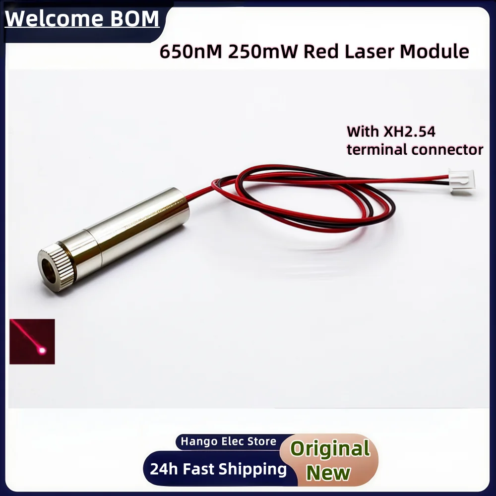 Red Laser Module 250mw 650nm High Power Laser With Focusing Diy Engraving Machine Dc 3-4.5V Laser Head Diy Crafting XH2.54