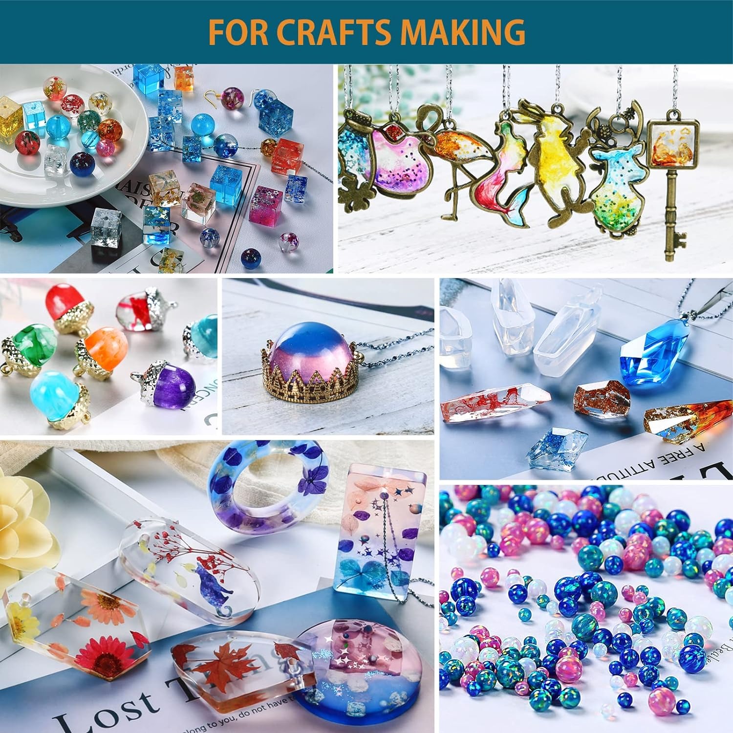 ジュエリー作り用のエポキシ樹脂,クラフト用のUV硬化ガラス,300g