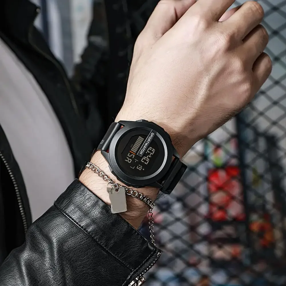 Relojes deportivos para hombre, reloj despertador multifunción para hombre, reloj Digital LED, reloj electrónico deportivo resistente al agua para hombre