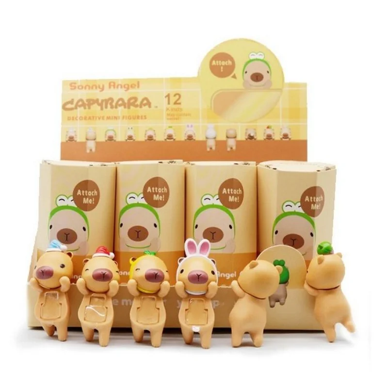 Caja ciega Capibala, muñeca de dibujos animados de Anime, decoración de escritorio para oficina y habitación, juguetes de moda, caja misteriosa, regalo de cumpleaños para niña