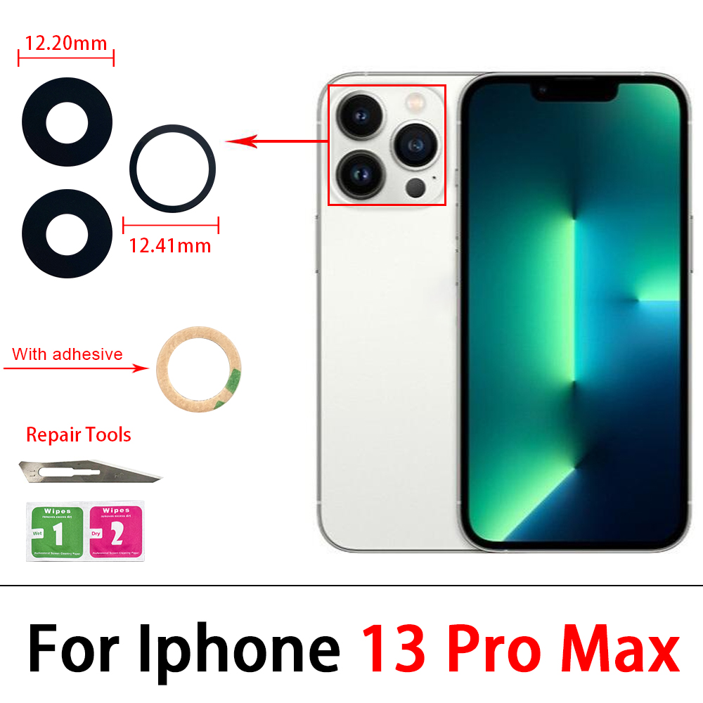 Kamera Glas Objektiv Zurück Hinten Kamera Glas Objektiv mit Kleber Ersatz Reparatur Ersatzteile Für IPhone 11 Pro Max 14 Plus 13 12 mini