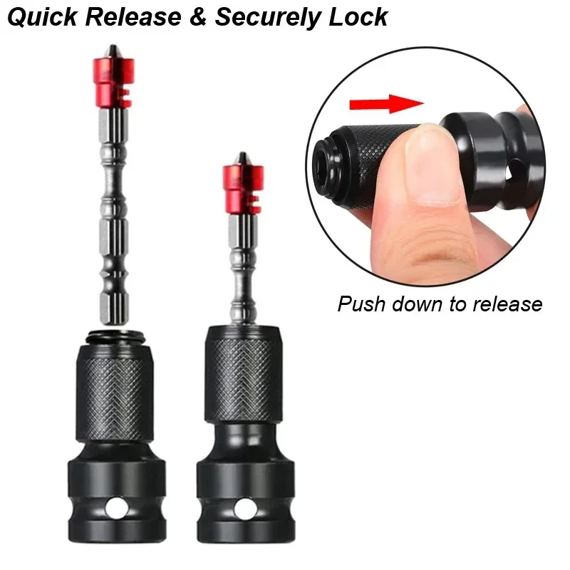 Elektrische Sleutel 1/2 Vierkante Drive Naar 1/4 Hex Socket Vrouwelijke Adapter Spanner Chuck Converter Impact Air Extension Pneumatische Tool