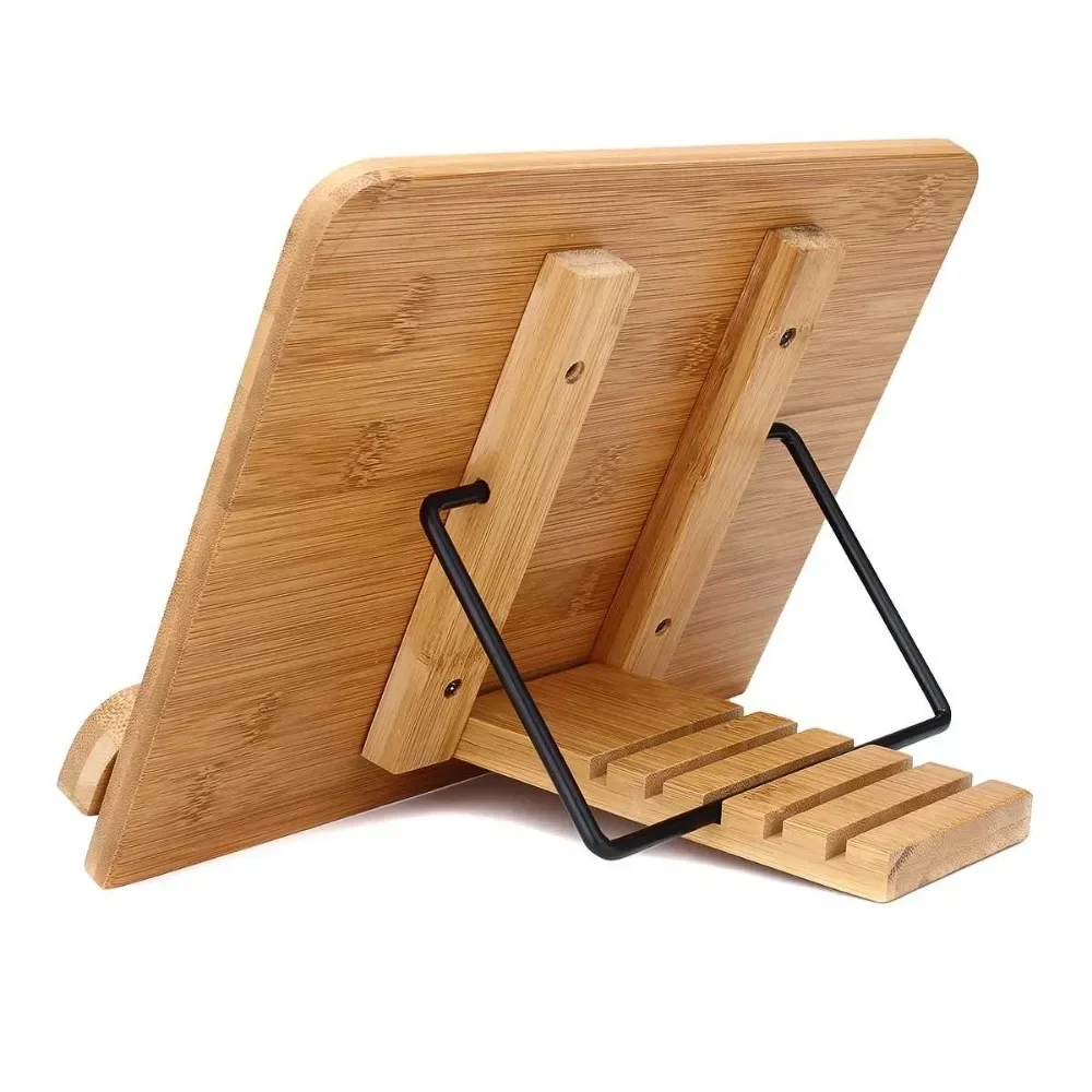 Trang Kẹp Giấy-Cuốn Sách Nấu Ăn Bàn Đọc Sách Chắc Chắn Bookstand-Sách Giáo Khoa Nhẹ Bookstand Di Động Có Thể Điều Chỉnh Giá Kẹp Sách Và Khay