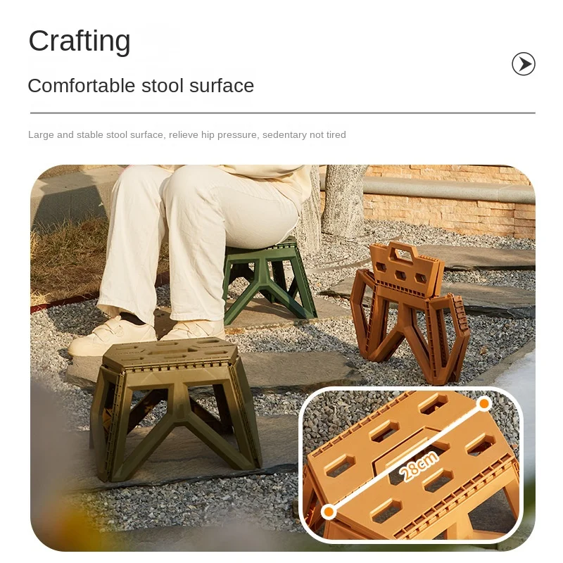 Outdoor Small Stool Portable Folding Stool High Load Bearing Durable Small Chair Fishing Stool Beach
