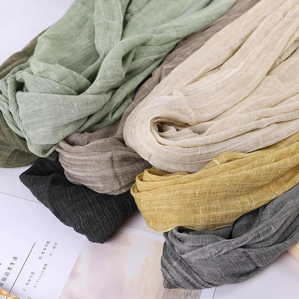 Moda nova algodão pashmina xales lisos feminino cor sólida cachecol envolve cachecóis lenço muçulmano hijab senhora outono inverno quente