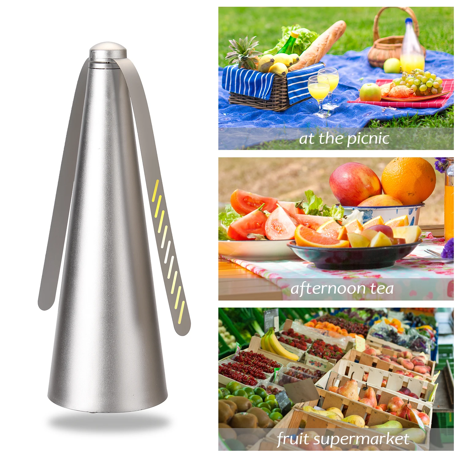 Multifunctional Outdoor Fly 360° Rotating Type Food Food, Pest Repellent Table Fan, Hiking Camping Equipment