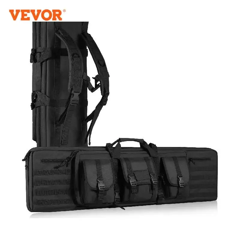 Vevor saco de rifle 36/42 polegada tático duplo longo saco de arma caso macio do rifle com zíper com fechadura para dois rifles 34 "/40" & 2 pistolas