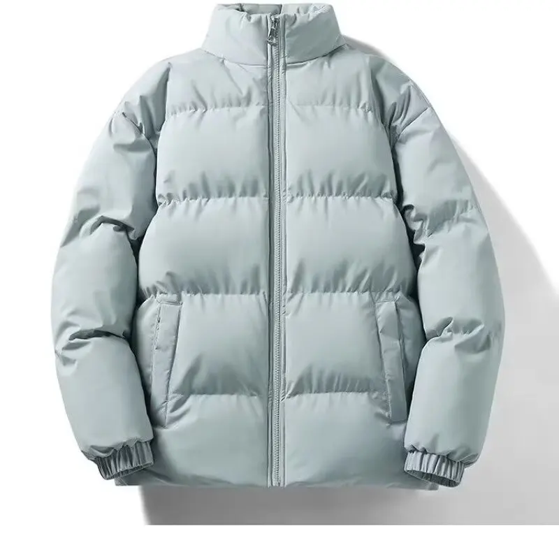 Jaqueta de algodão masculina temporada nova marca na moda dupla face usar gola alta jaqueta grossa quente plus size jaqueta de algodão