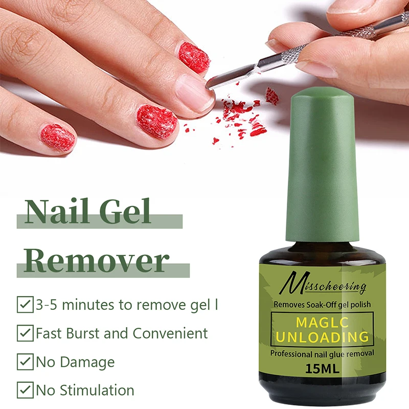 15 ml Nagellackentferner für Nägel in 3–5 Minuten. Entfernt leicht die halbpermanente Soak-Off-UV-Gel-Nagellack-Burst-Gel und Nagellacke