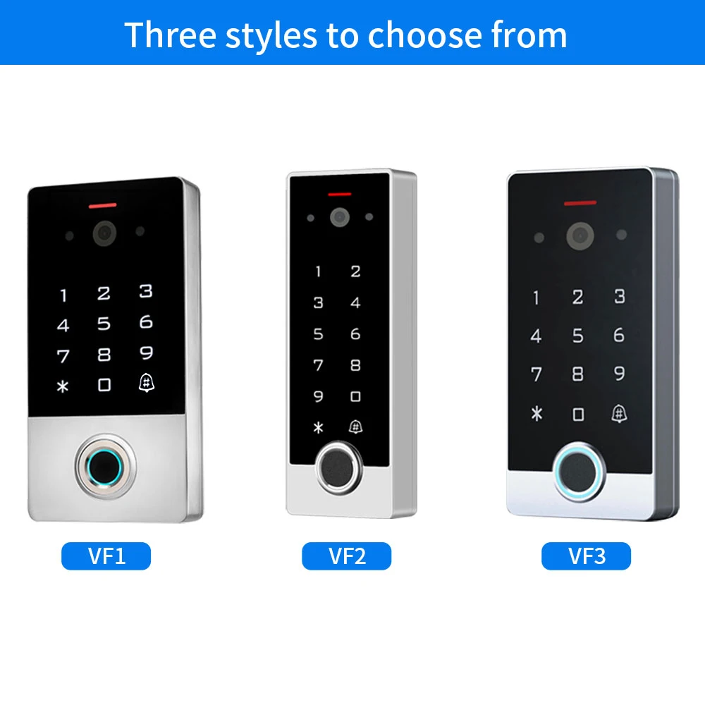 1080p tuya vídeo porteiro para sistema de controle acesso doméstico wifi impressão digital teclado abridor porta e intercom sem monitor