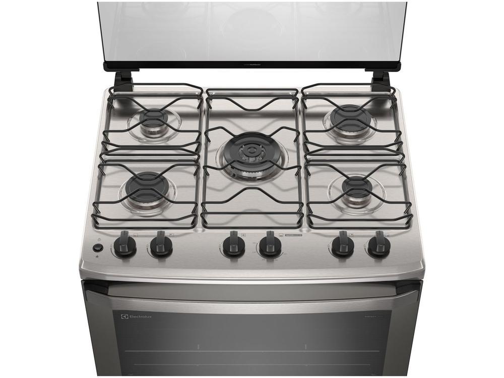 Fogão 5 Bocas Electrolux Cinza Acendimento Automático Efficient com PerfectCook FE5IC