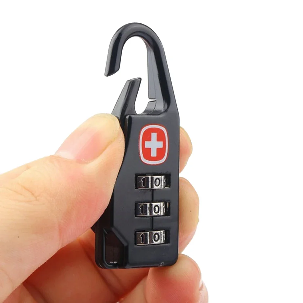 Candado con cerradura de aleación portátil para equipaje de viaje al aire libre, mochila con cremallera, bolso, combinación antirrobo segura, cerradura de número de código, 1-8 Uds.