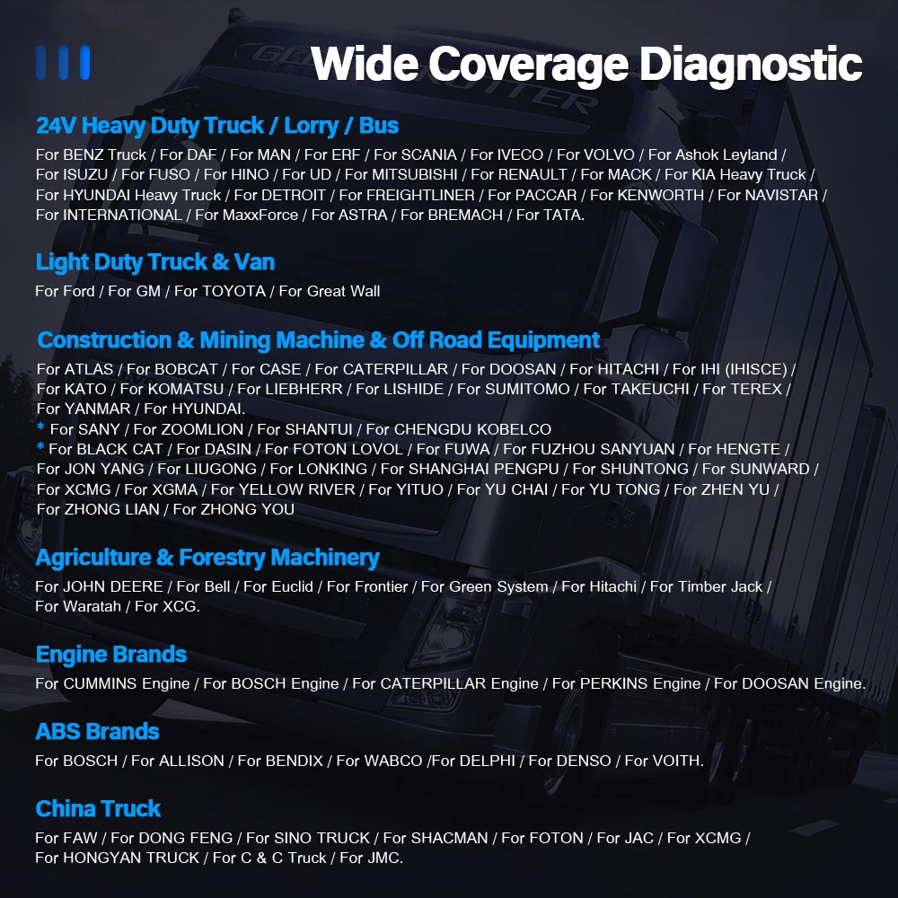 ANCEL X7 HD Heavy Duty Truck Diagnostic Tool Полная система 12 В 24 В EPB ABS Сброс масла SAS DPF Regen TPMS ECU OBD2 Сканер грузовиков