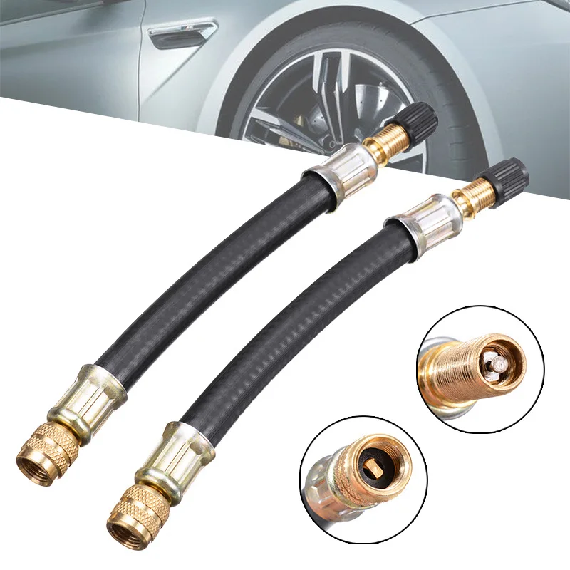 1/4 szt. Elastyczny gumowy przedłużacz zaworu opony 210 mm - Adapter do ciężarówki, samochodu dostawczego, autobusu, akcesoria samochodowe, akcesoria rowerowe
