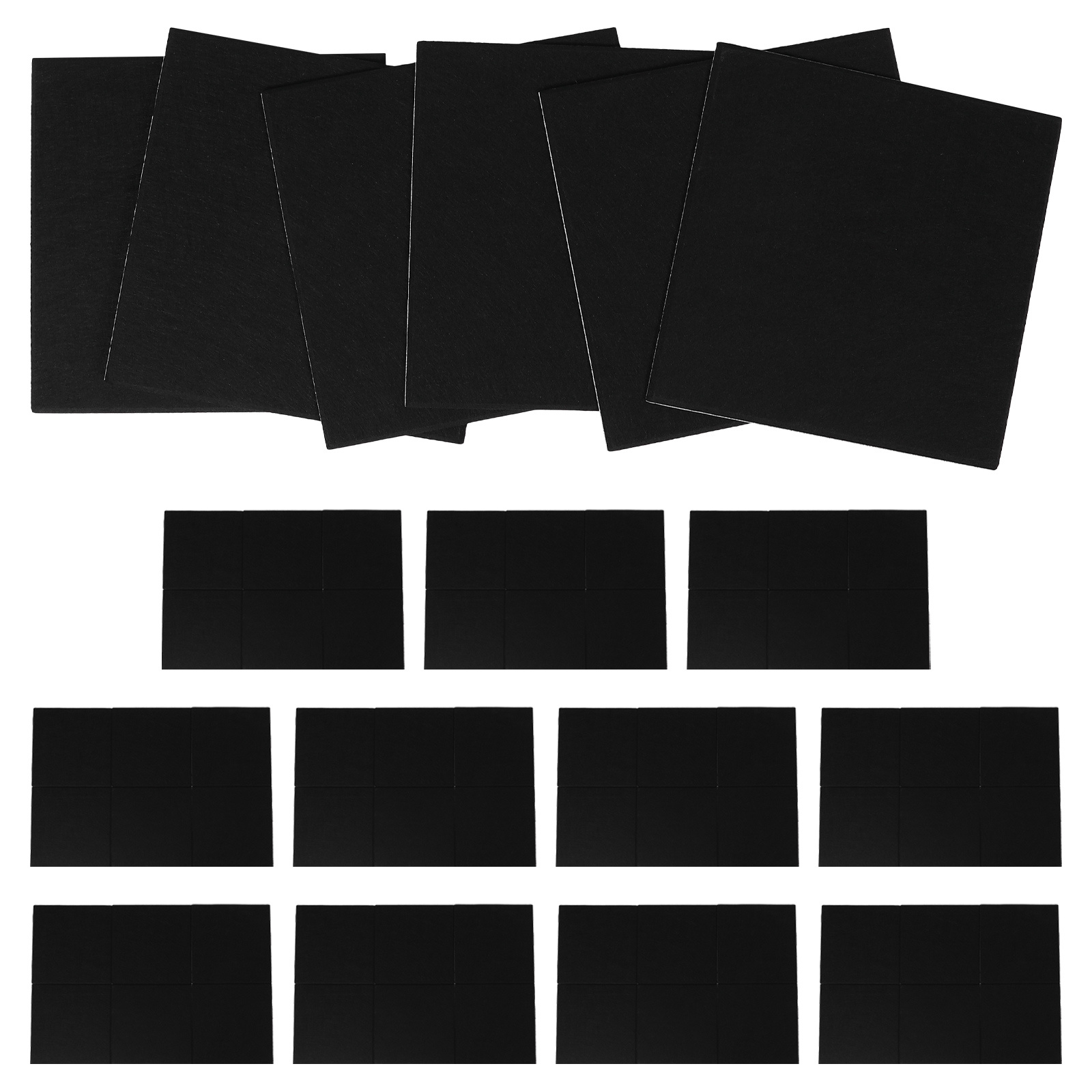 72Pcs Soundproof Acoustic Panels High Density Polyester Self Adhesive Sound Absorbing Wall Tiles for Office Studio