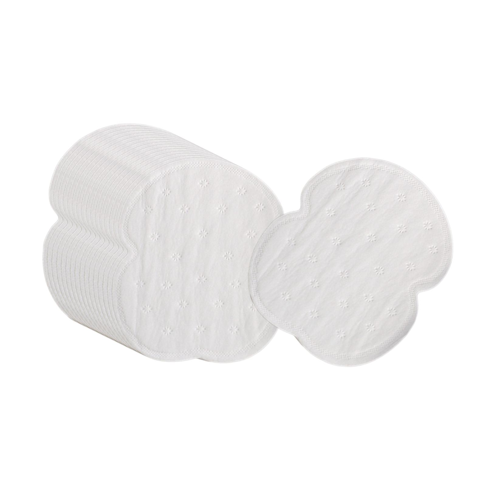 Almofadas de suor descartáveis para homens e mulheres, Escudos de axilas absorventes de suor, Protetor de suor das axilas, Branco, 100pcs