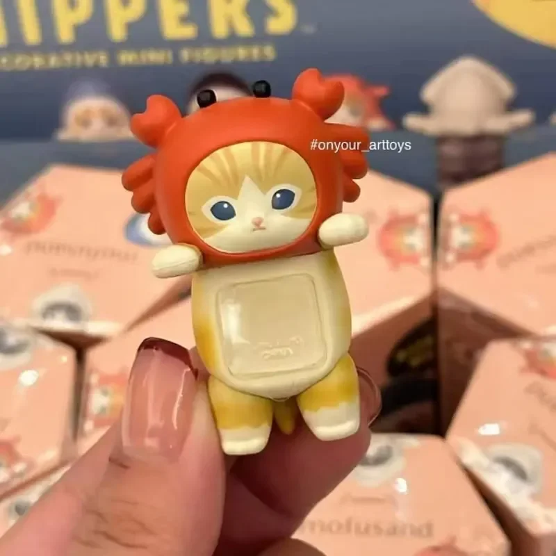かわいい天使 Mofusand ヒッパーズシリーズブラインドボックスアクションフィギュアかわいい人形ミステリーボックス携帯電話車の装飾クリスマスギフト