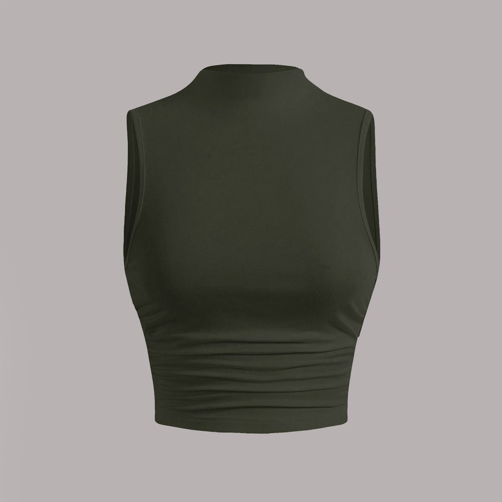 Mia Muse Tanques femininos para todas as estações, básicos simples, cor sólida, sem mangas, gola redonda, tanques diários