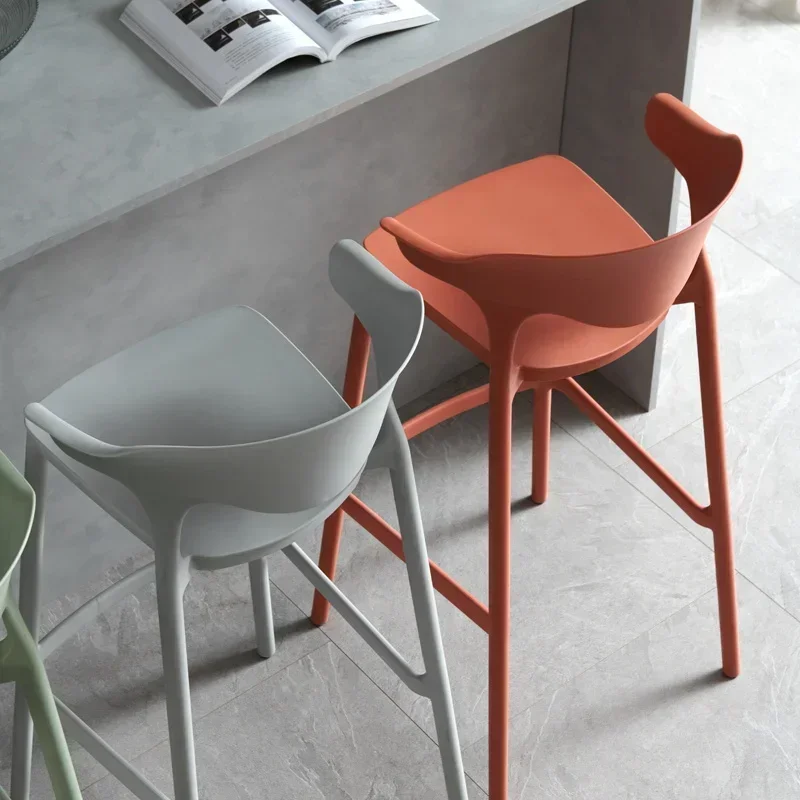 ห้องครัวเก้าอี้บาร์พลาสติกErgonomicร้านอาหารในร่มบาร์Ergonomicเก้าอี้กลางแจ้งโมเดิร์นพนักพิงChaise Deสูงเฟอร์นิเจอร์บาร์