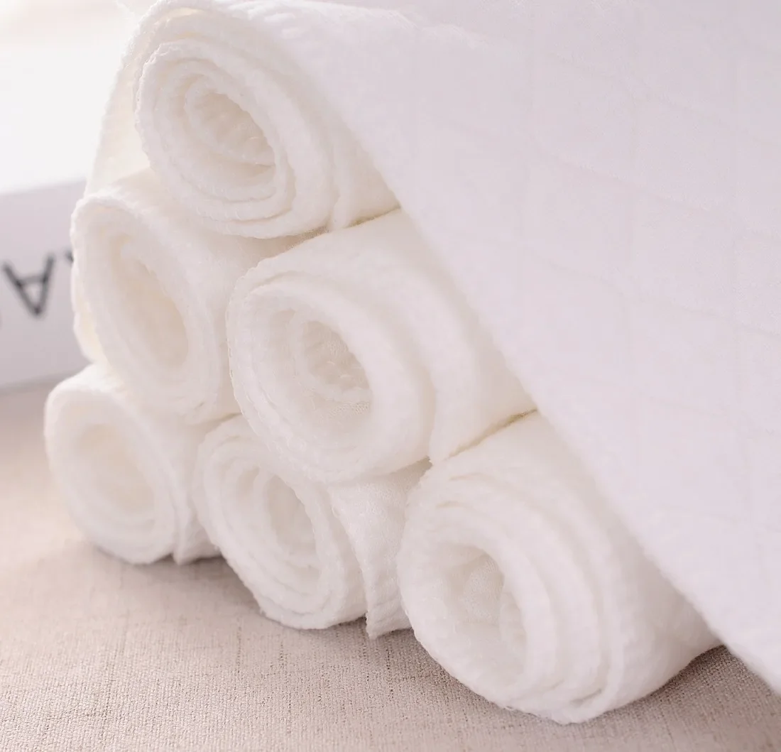 2/5 pces/10 pces fraldas reutilizáveis do bebê lavável fraldas ecológicas inserções fraldas de pano de algodão para crianças respirável absorvente