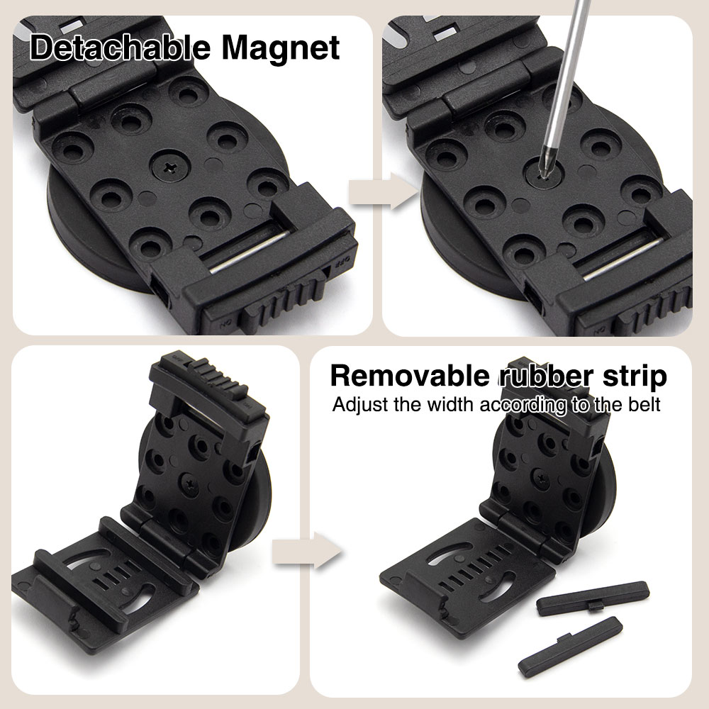 Magnetic belt buckle adjustable portable rubber wrap magnetic suction cup suction screw hardware hand tool accessories