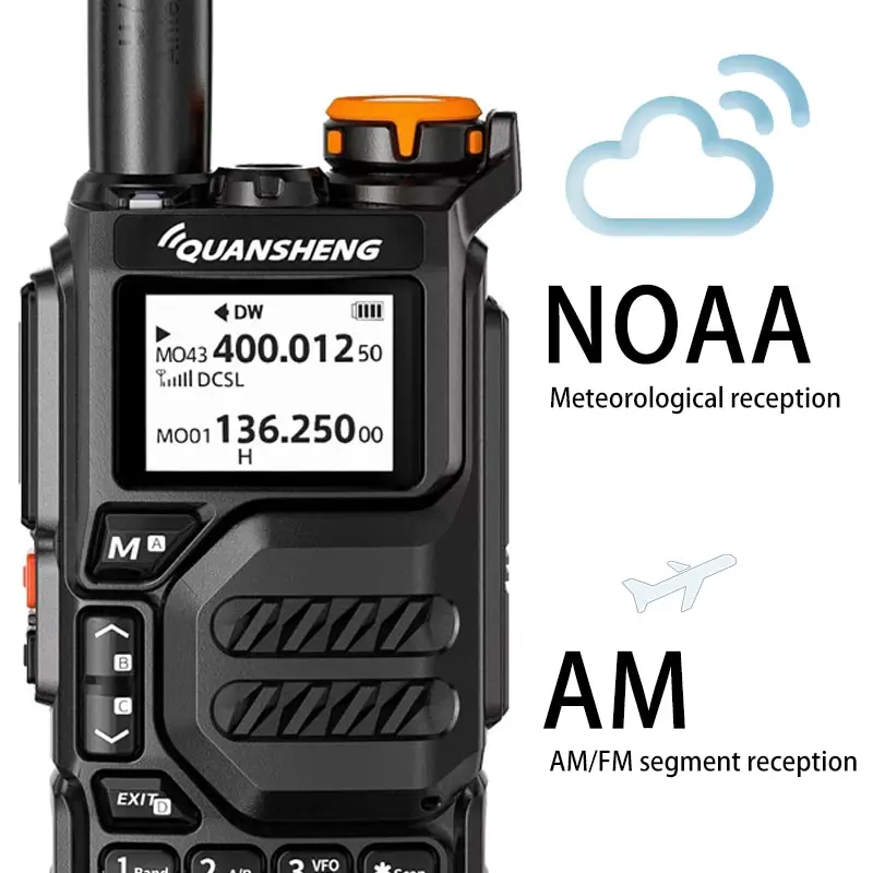 QuanshengUVK5walkie Talkiepull Bandaviation Band HandHeld Outdoor Automaticone Buttonfrequency Matching Go on Road Trip