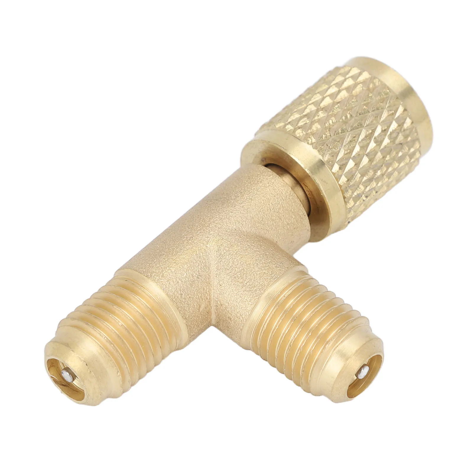 Acesso rápido do acoplador Tee, Adaptador de T com válvula latão, Estrutura robusta, R22 R12 R134, SAE 1 4"