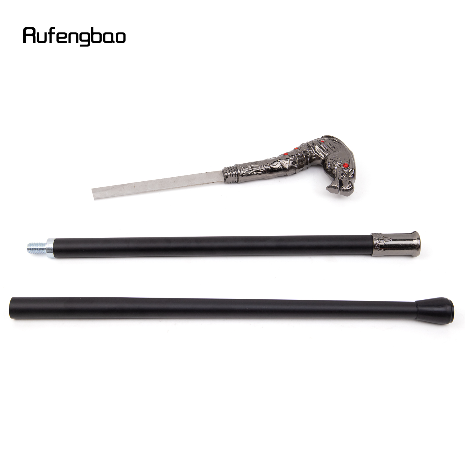 シルバーレッドアイドラゴンウォーキングスティック,隠しプレート,サトウキビプレート,デラックス,自己防衛ファッション,コスプレスーツ,90cm