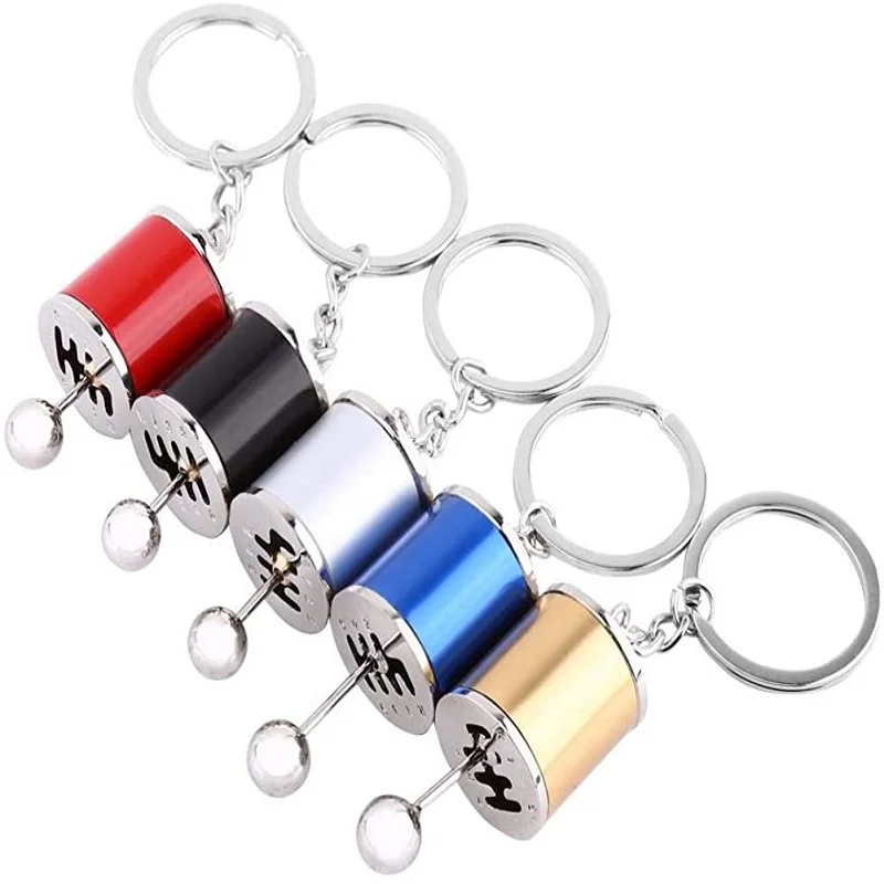 Kim Loại Móc Khóa Sáng Tạo Xe Sang Số Móc Khóa 6 Cấp Độ Dính Núm Hộp Số Mô Hình Chìa Khóa Antistress Người Lớn Mới Fidget Đồ Chơi