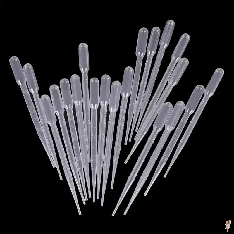 10/20PCS pipette di trasferimento 3ml pipette trasparenti in plastica monouso sicuro contagocce trasferimento pipette graduate forniture di laboratorio