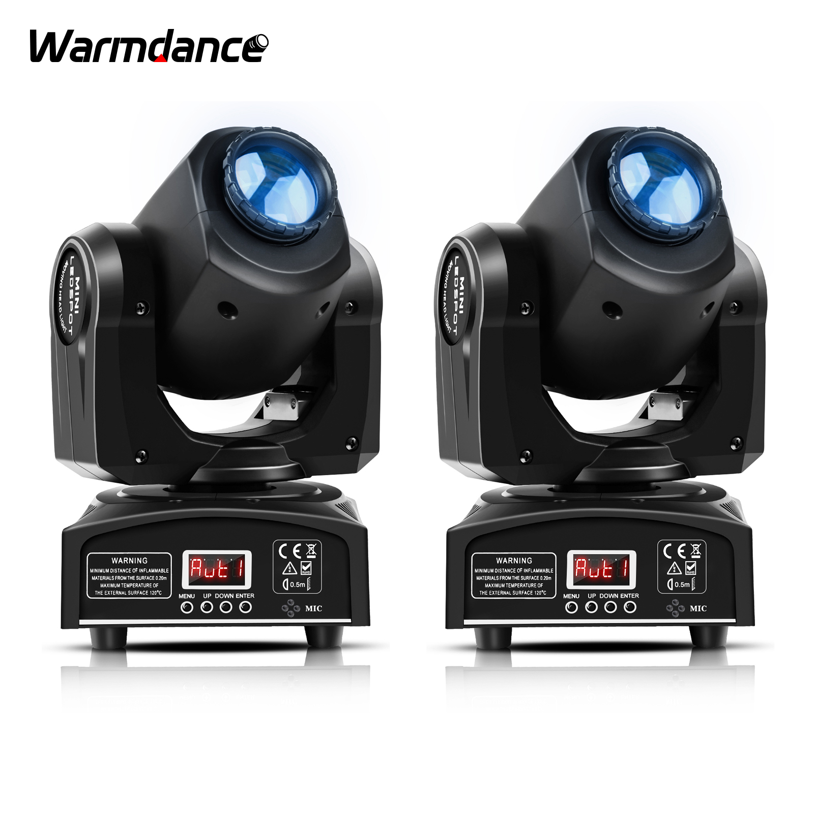 2PCS/SET Gobo Moving Head Light Beam RGBW Stage Effect Lighting Projector for DJ Disco Party Christmas Bar Club Wedding Birthday