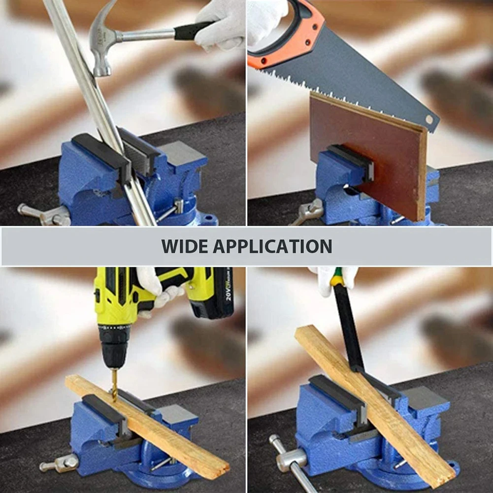 Vise ฝาครอบป้องกันแม่เหล็ก 4-8 ''ขากรรไกรป้องกันอลูมิเนียมยางเครื่องมือ Bench Vise Protector อุปกรณ์เสริม