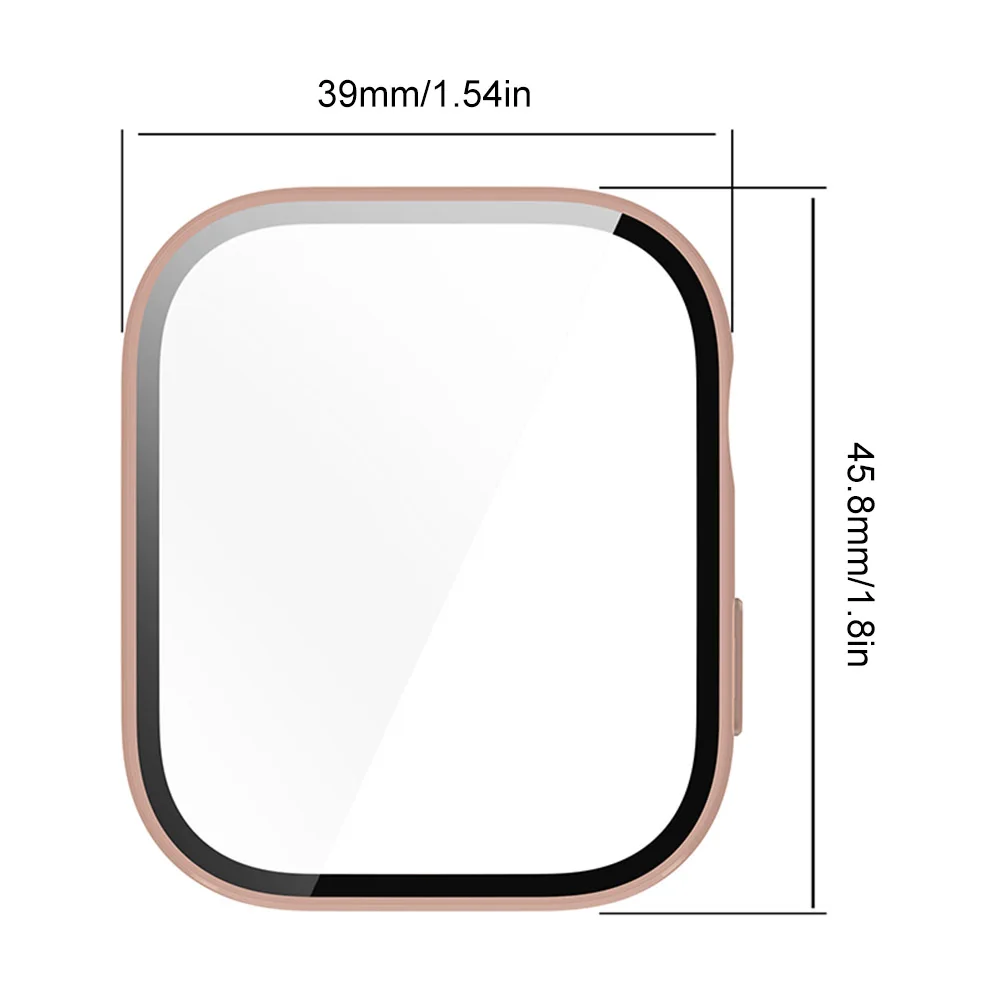 PC Watch Case with Tempered Glass Watch Screen Protector Anti-Scratch Full Coverage Frame Compatible with Huawei Watch Fit 3