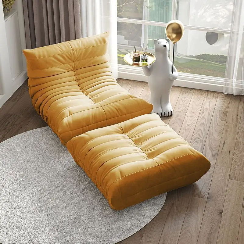 Luxury living room sofa soft suede oversized chair lazy sofa modern living room net red caterpillar technology cloth sofa