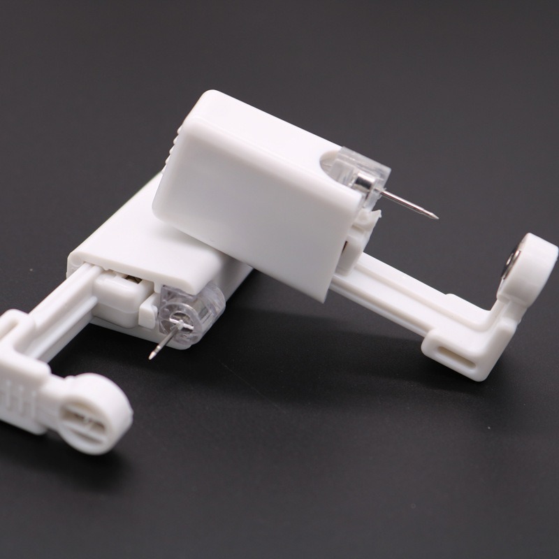 Kit de pistola de piercing de orelha de segurança, descartável, plástico branco, estéril, dispositivo de piercing de orelha, moda simples, ferramenta de piercing de joias