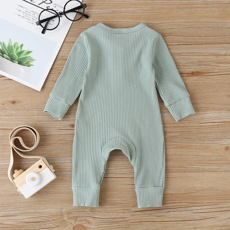 ฤดูใบไม้ร่วงทารกแรกเกิดเด็กทารกเด็กหญิงRomper Playsuit Overallsผ้าฝ้ายแขนยาวชุดเด็กทารกเสื้อผ้าทารกแรกเกิด