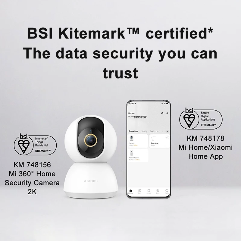 Xiaomi 360° Smart Home Security Camera Mi PTZ 2K Webcam 1296P 3 Megapixel AI Human Detection Night Vision Webcam Work With Miji