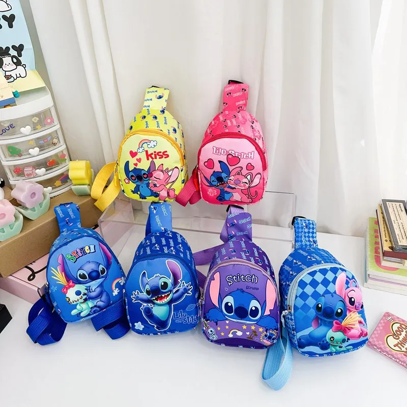 Disney dos desenhos animados ponto crianças saco de peito moda crossbody saco bonito cintura armazenamento bolsa zíper moeda bolsa presentes das crianças