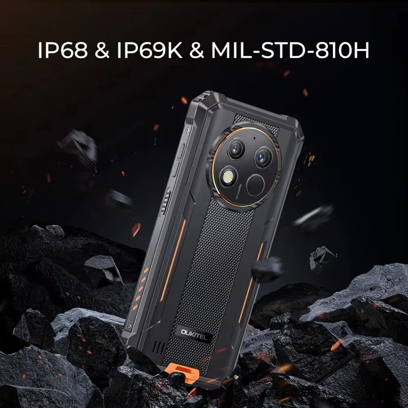 Oukitel G1 smartphone robusto Android 6,52 ''10600mAh 24GB + 256GB telefone robusto Android14 48MP HD + câmera celular