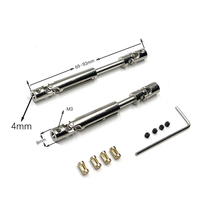 โลหะไดรฟ์เพลา CVD Driveshaft 3 มม.ถึง 4 มม.เพลาสําหรับ MN78 MN-78 MN82 LC79 1/12 RC รถอะไหล่อัพเกรดอุปกรณ์เสริม